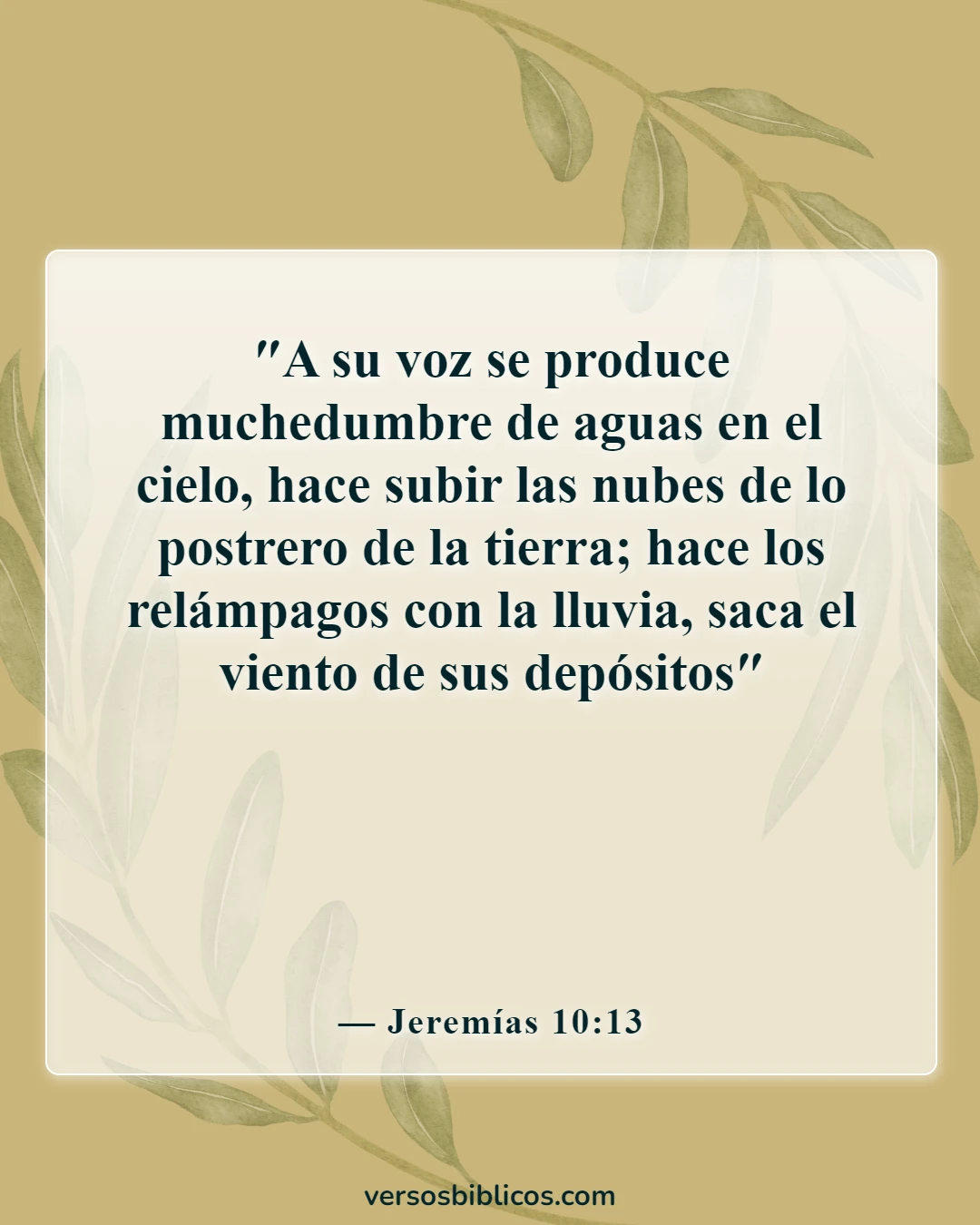 Versículos de la Biblia sobre la predicción del clima (Jeremías 10:13)