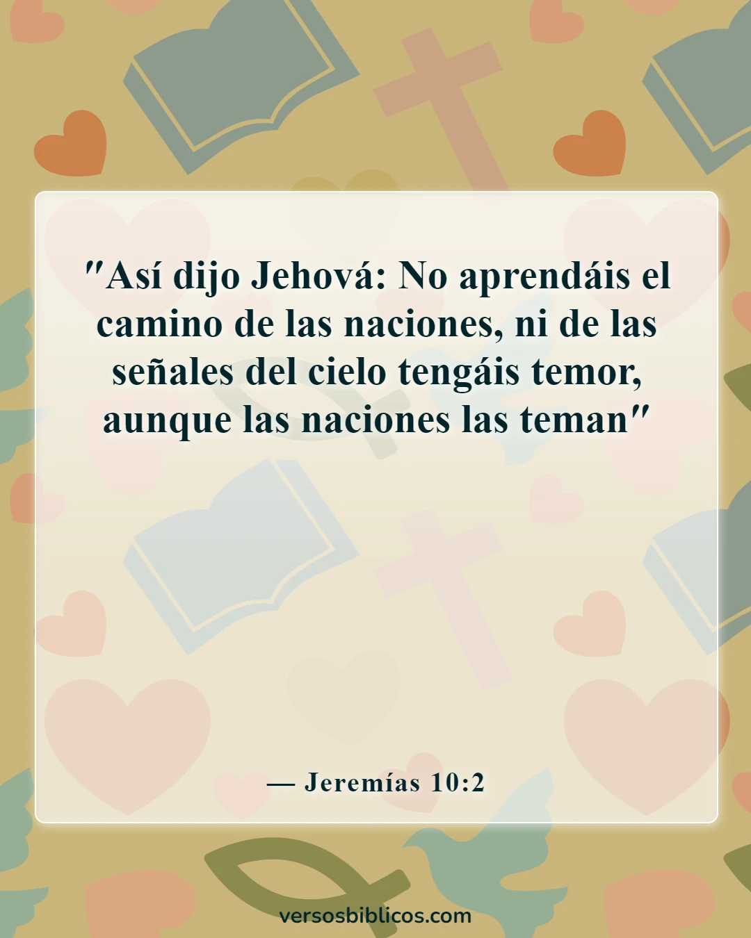 Versículos de la Biblia sobre advertencias contra la astrología (Jeremías 10:2)
