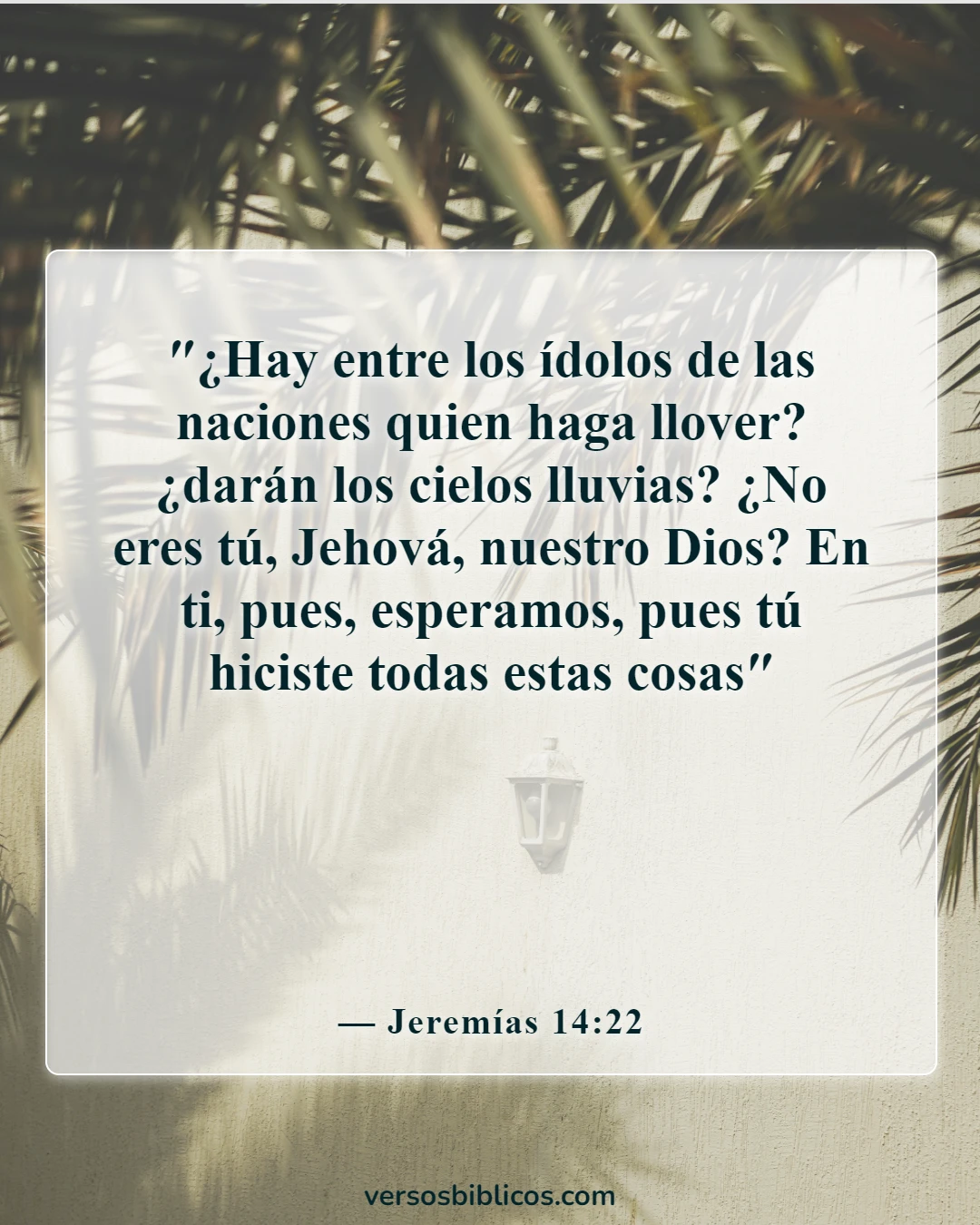 Versículos de la Biblia sobre la predicción del clima (Jeremías 14:22)