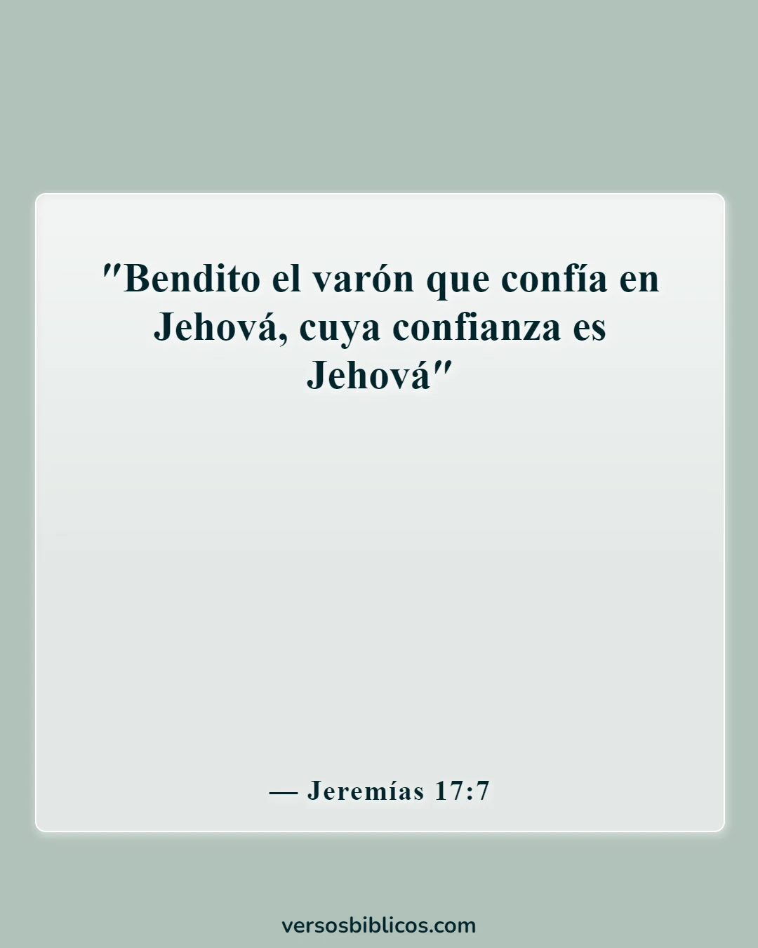 Versículos de la Biblia sobre la esperanza (Jeremías 17:7)