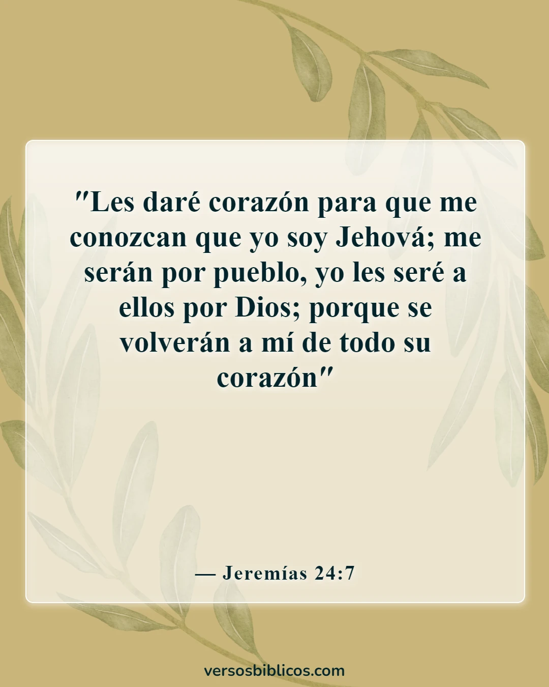 Versículos de la Biblia sobre cambiar un corazón de piedra (Jeremías 24:7)