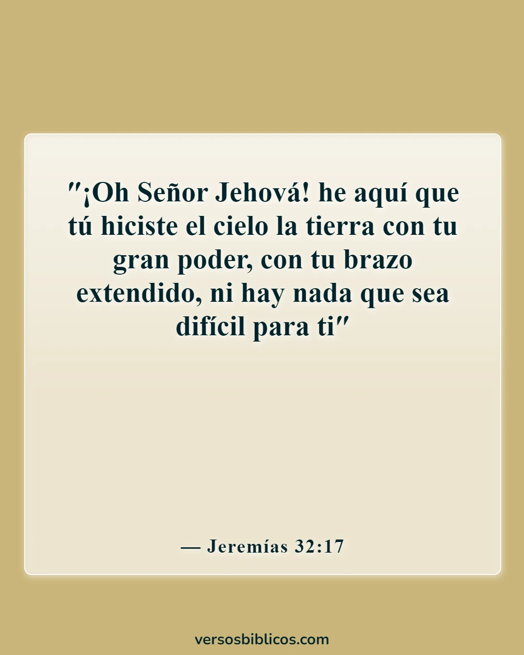 Versículos de la Biblia sobre el embarazo inesperado (Jeremías 32:17)