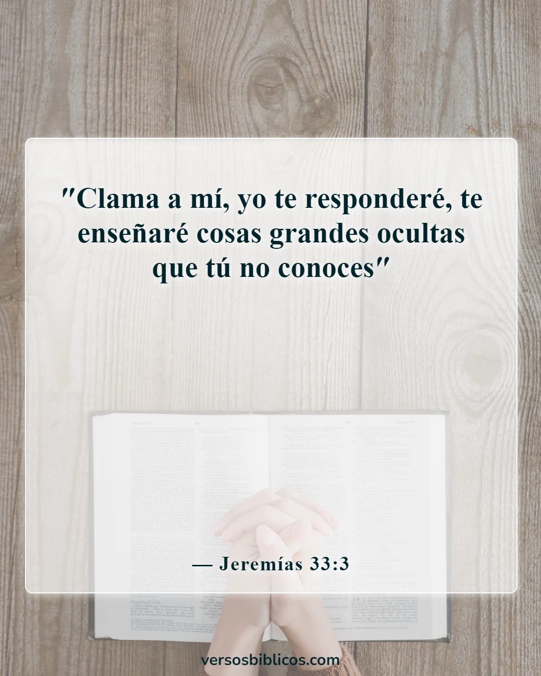Versículos de la Biblia sobre orar y orar por los demás (Jeremías 33:3)