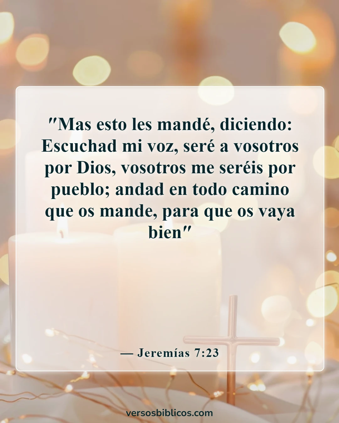 Versículos de la Biblia sobre Dios guiando tu camino (Jeremías 7:23)