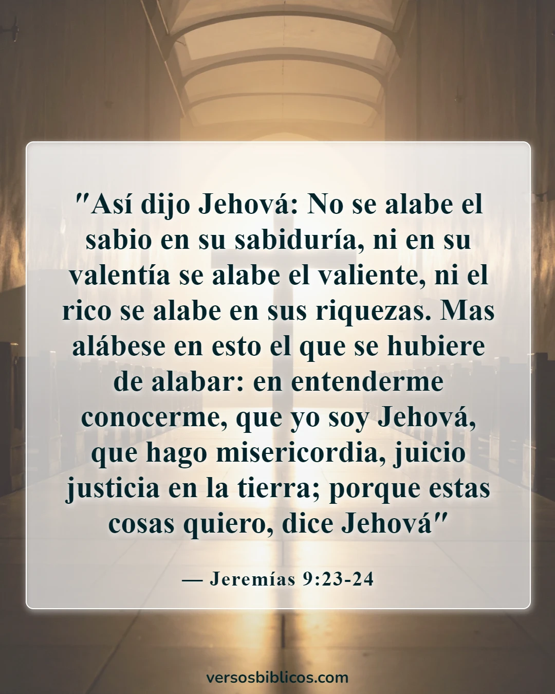 Versículos de la Biblia sobre el conocimiento humano (Jeremías 9:23-24)