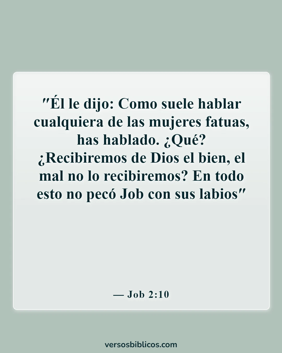 Versículos de la Biblia sobre el autocontrol (Job 2:10)