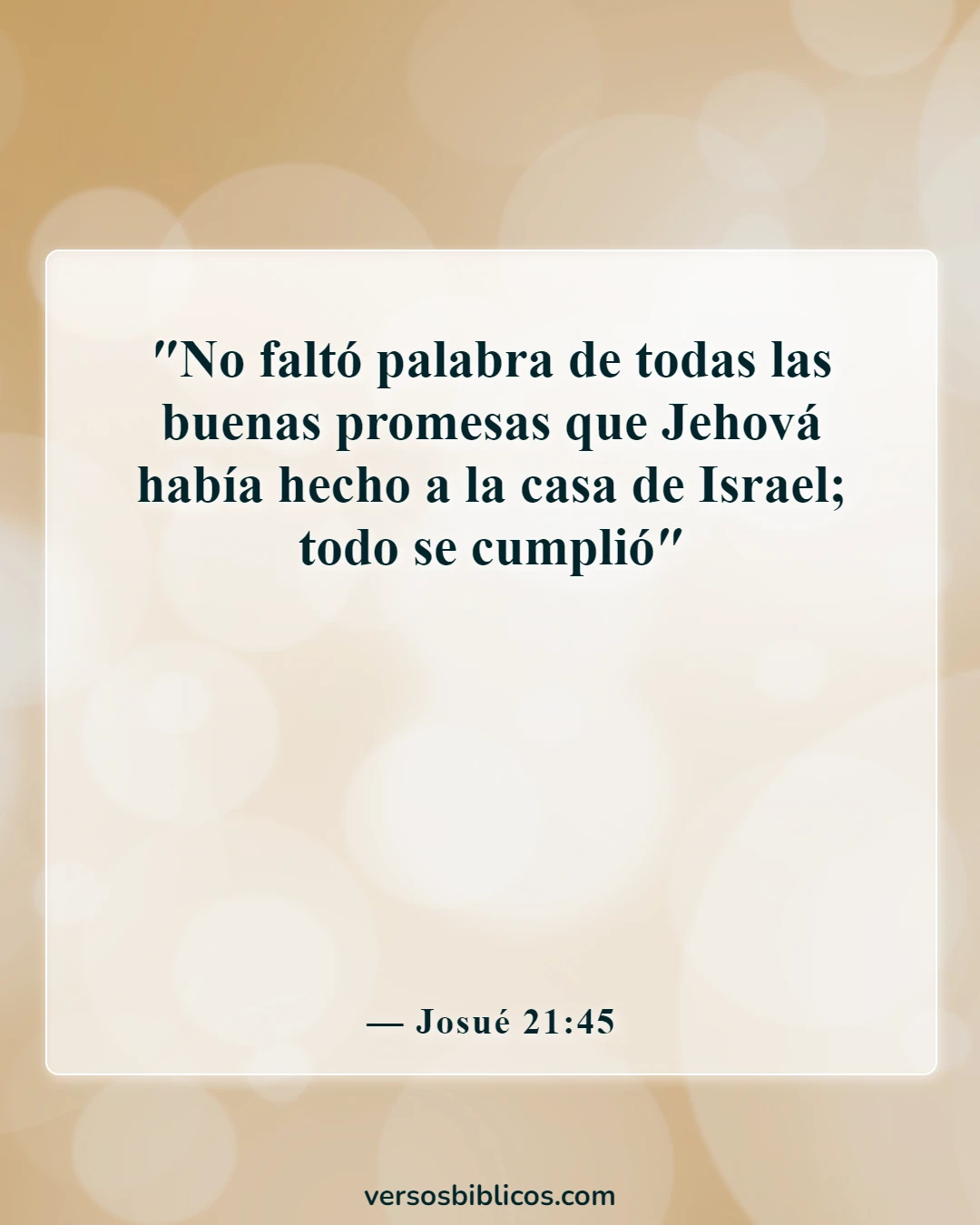 Versículos de la Biblia sobre los tiempos de Dios (Josué 21:45)