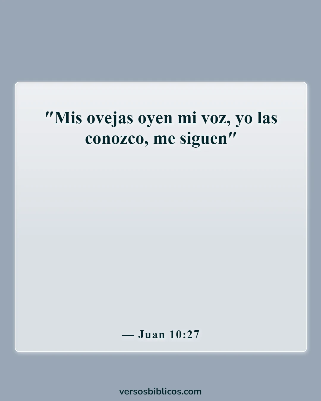 Versículos de la Biblia sobre escuchar (Juan 10:27)