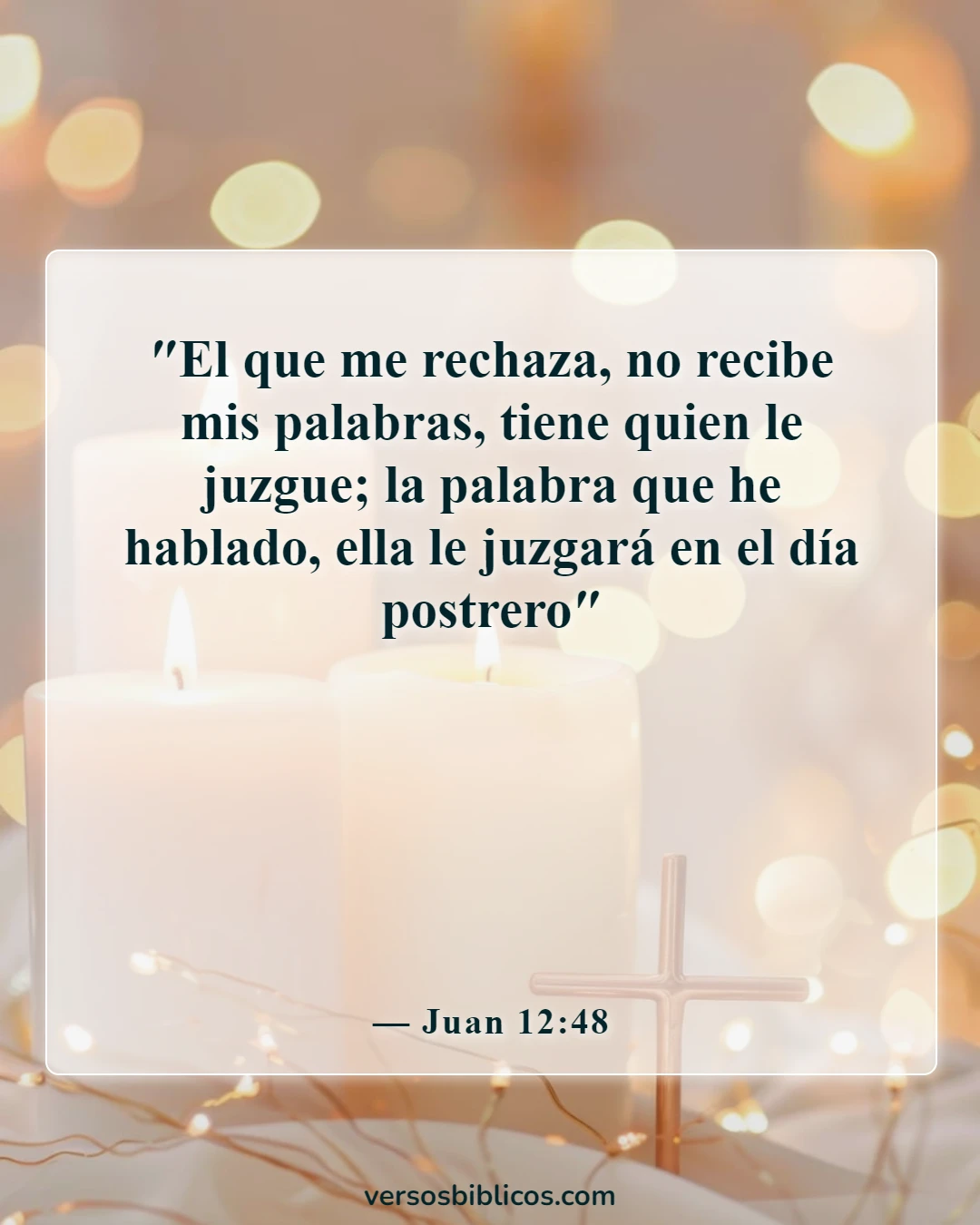 Versículos de la Biblia sobre la advertencia antes de la destrucción (Juan 12:48)