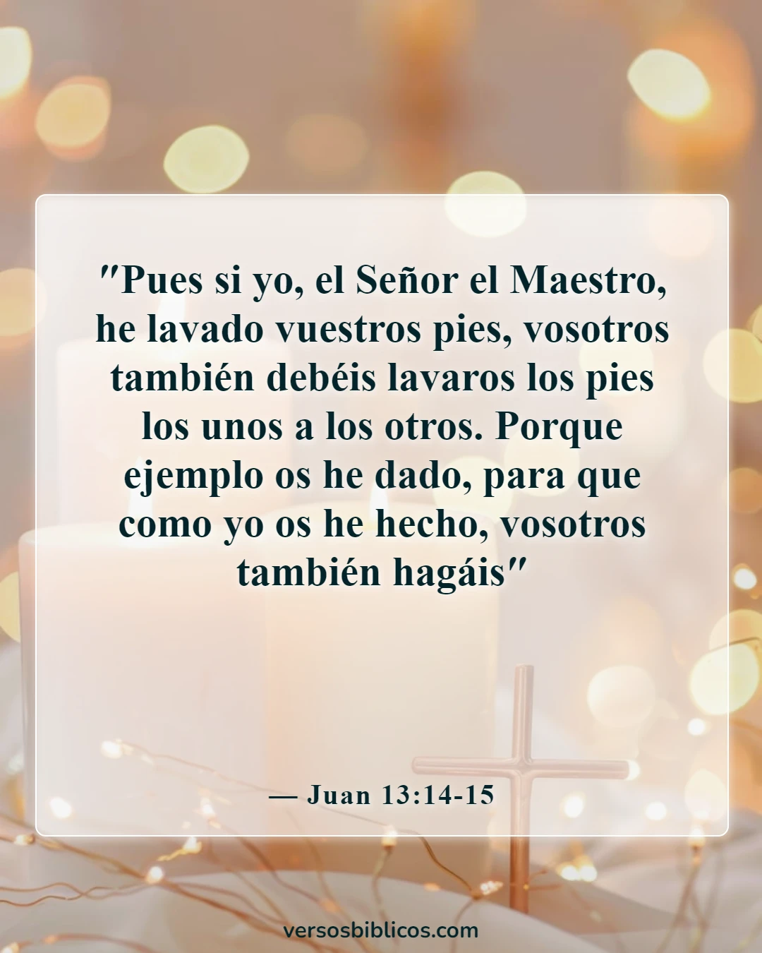 Versículos de la Biblia sobre la salvación y las buenas obras (Juan 13:14-15)