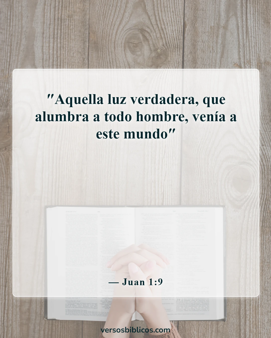 Versículos de la Biblia sobre Jesús siendo la luz (Juan 1:9)