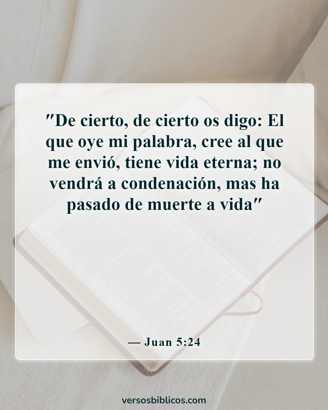 Versículos de la Biblia sobre ir al cielo (Juan 5:24)