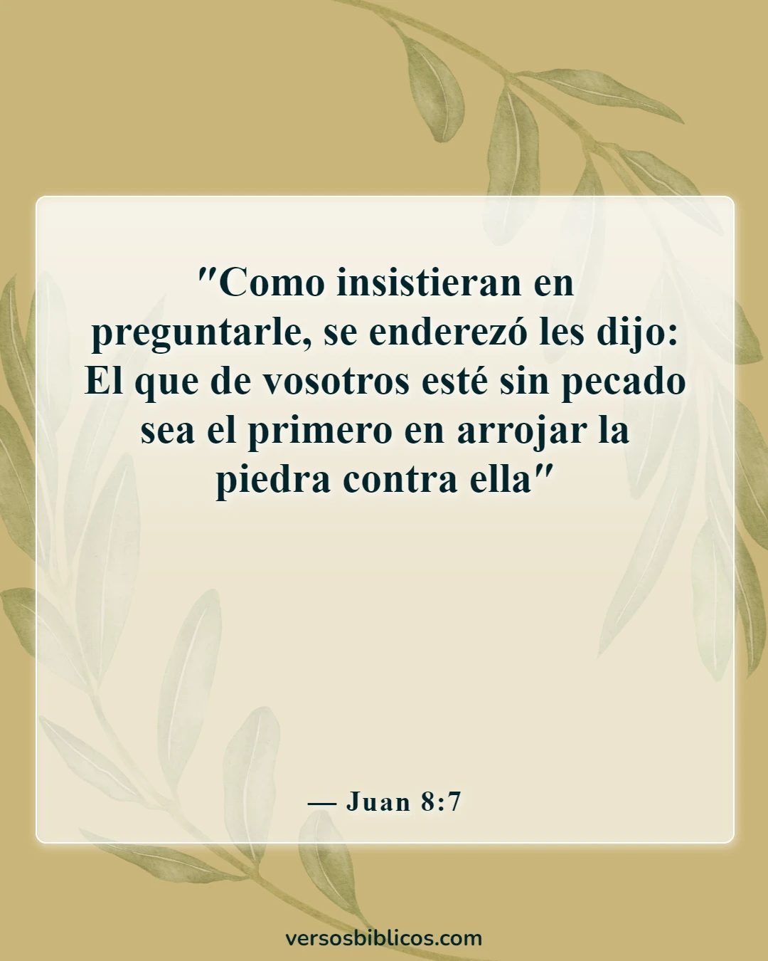 Versículos de la Biblia sobre no juzgar (Juan 8:7)