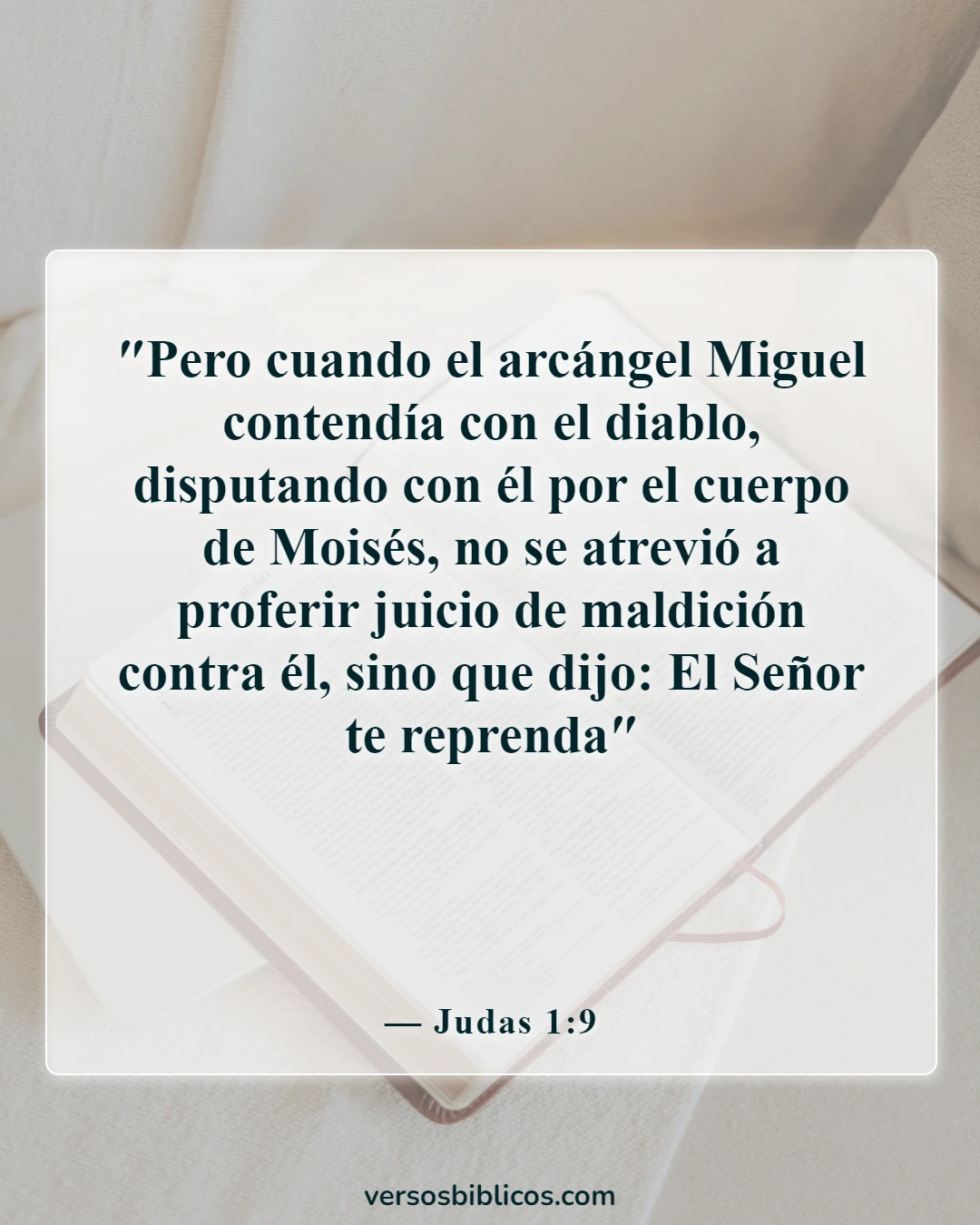 Versículos de la Biblia sobre Satanás acusándonos (Judas 1:9)