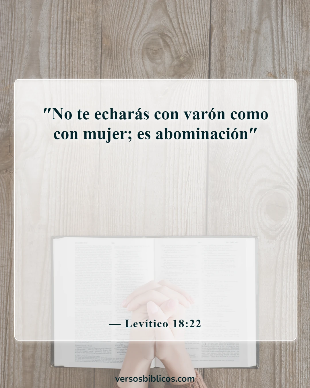 Versículos de la Biblia sobre el prostituto (Levítico 18:22)