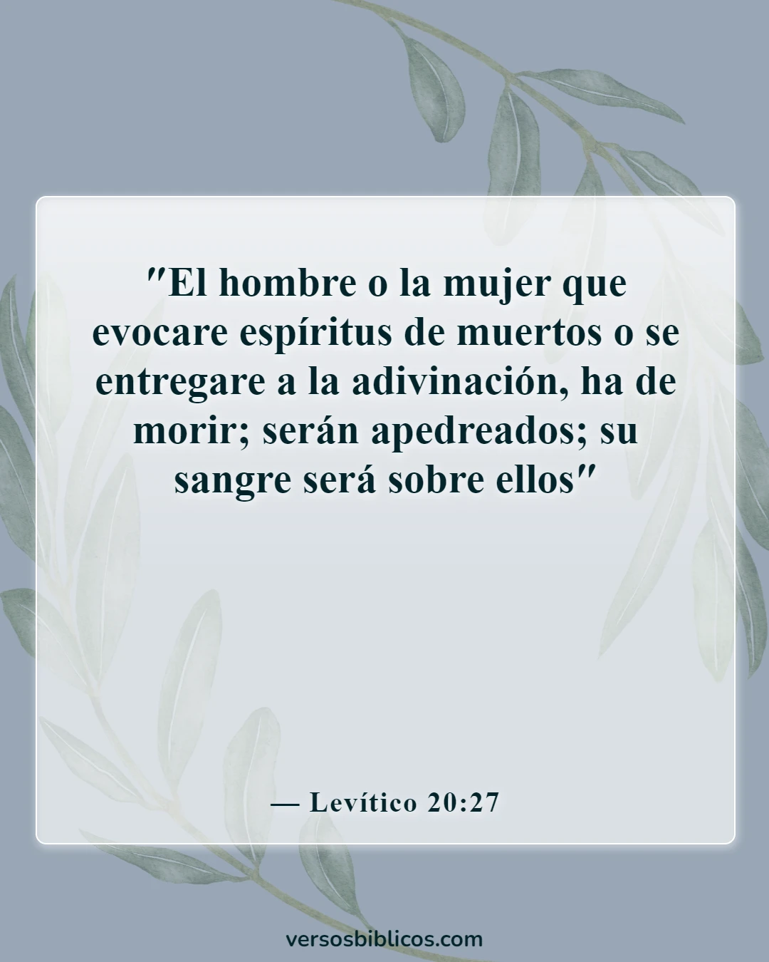 Versículos de la Biblia sobre la magia (Levítico 20:27)