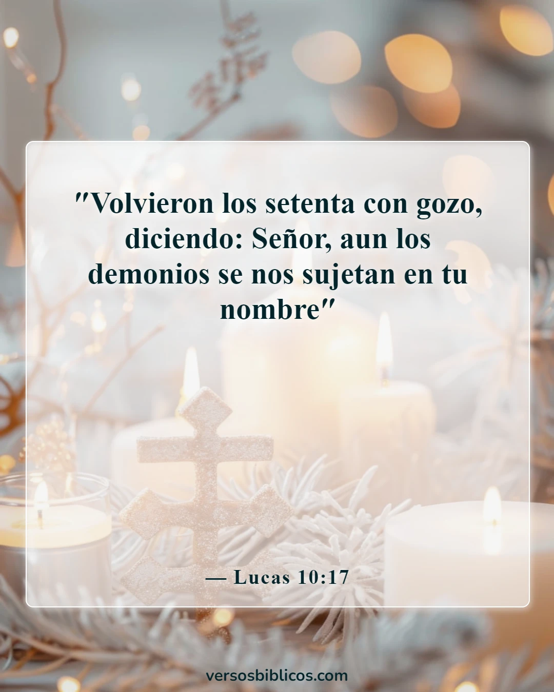 Versículos de la Biblia sobre orar en el nombre de Jesús (Lucas 10:17)
