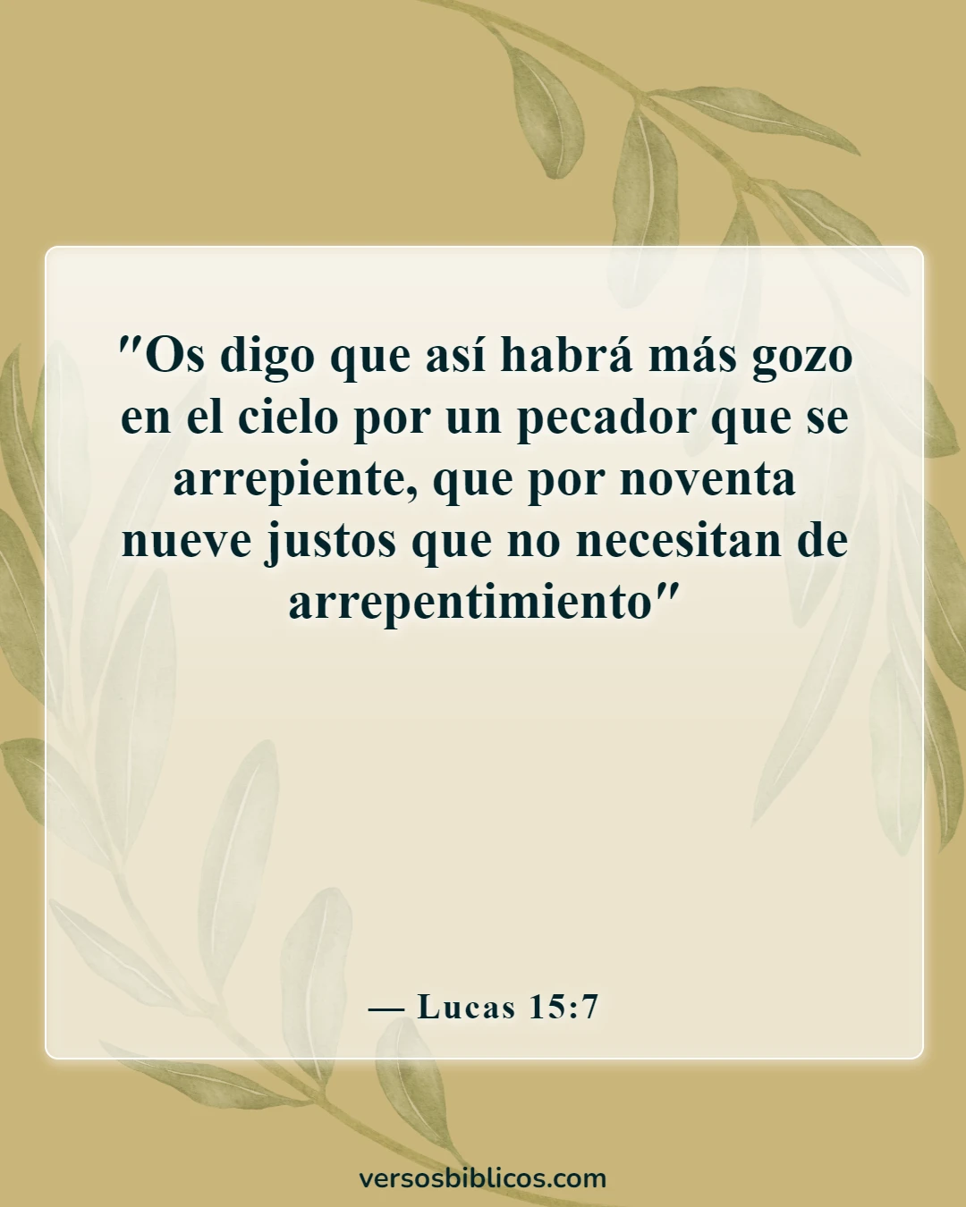 Versículos de la Biblia sobre la alegría (Lucas 15:7)