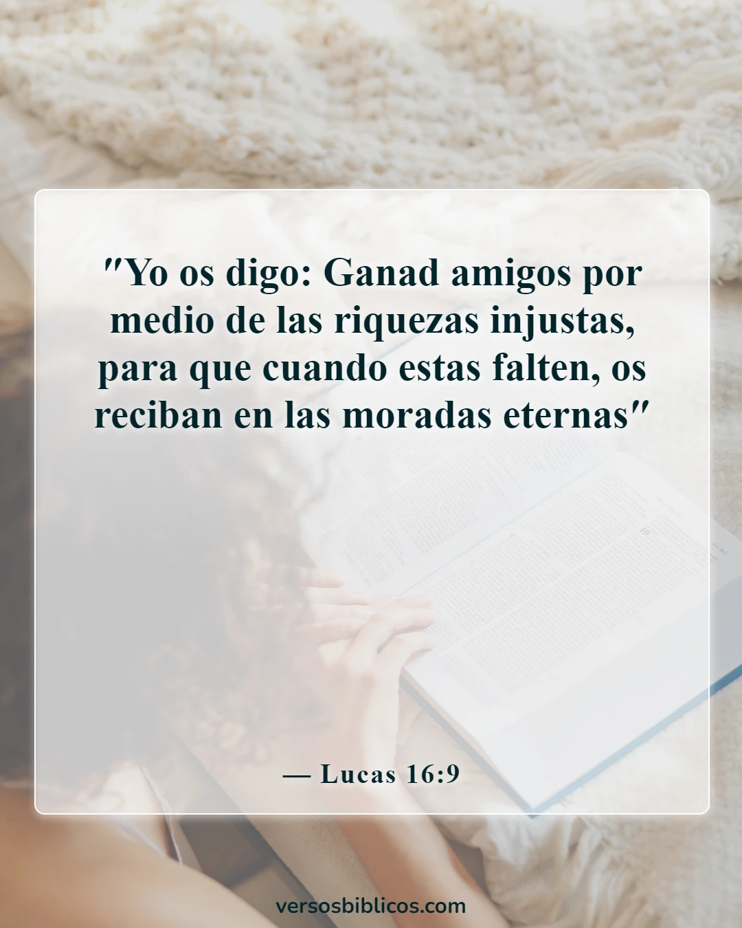 Versículos de la Biblia sobre pedir dinero prestado con intereses (Lucas 16:9)