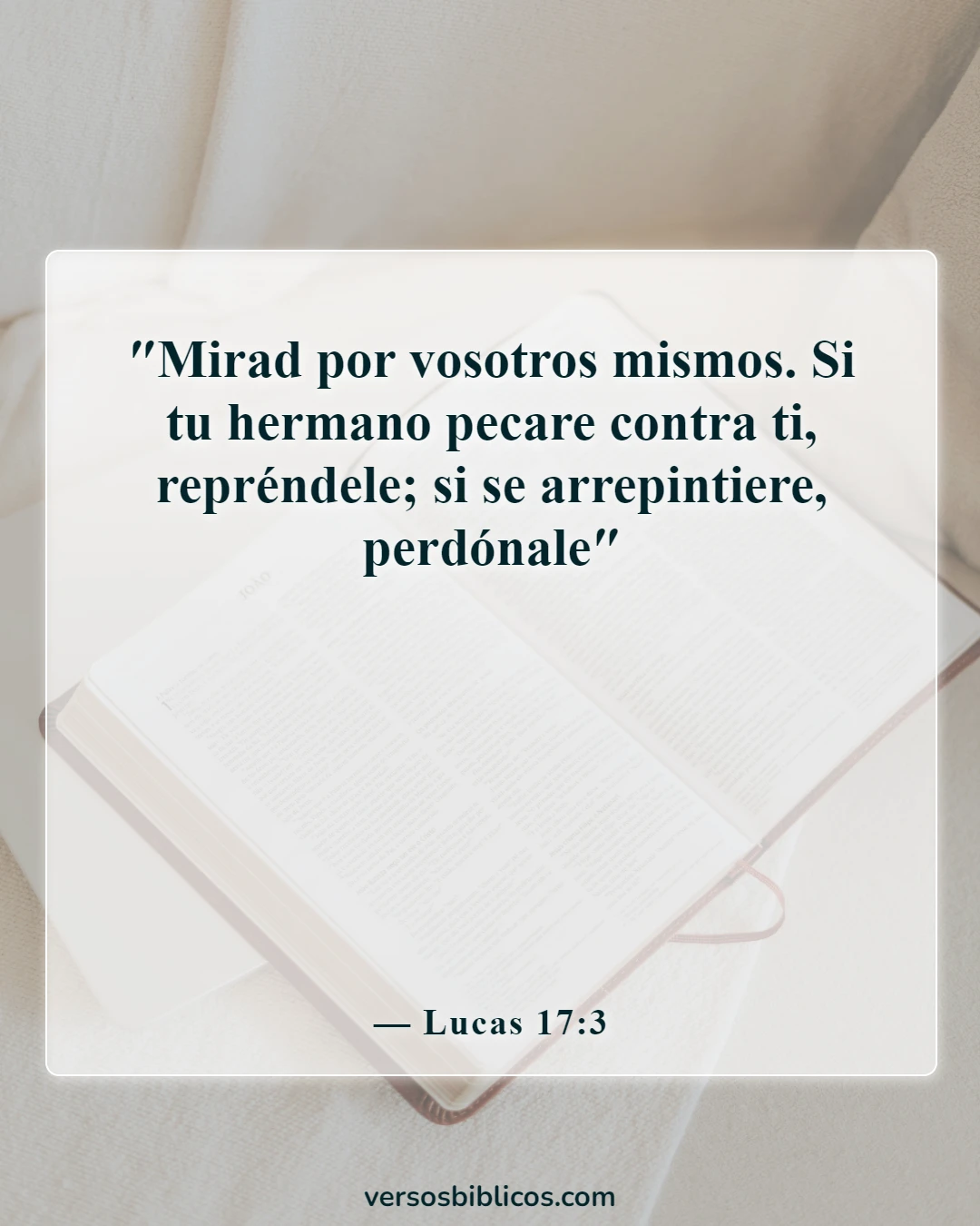 Versículos de la Biblia sobre disculparse con alguien (Lucas 17:3)