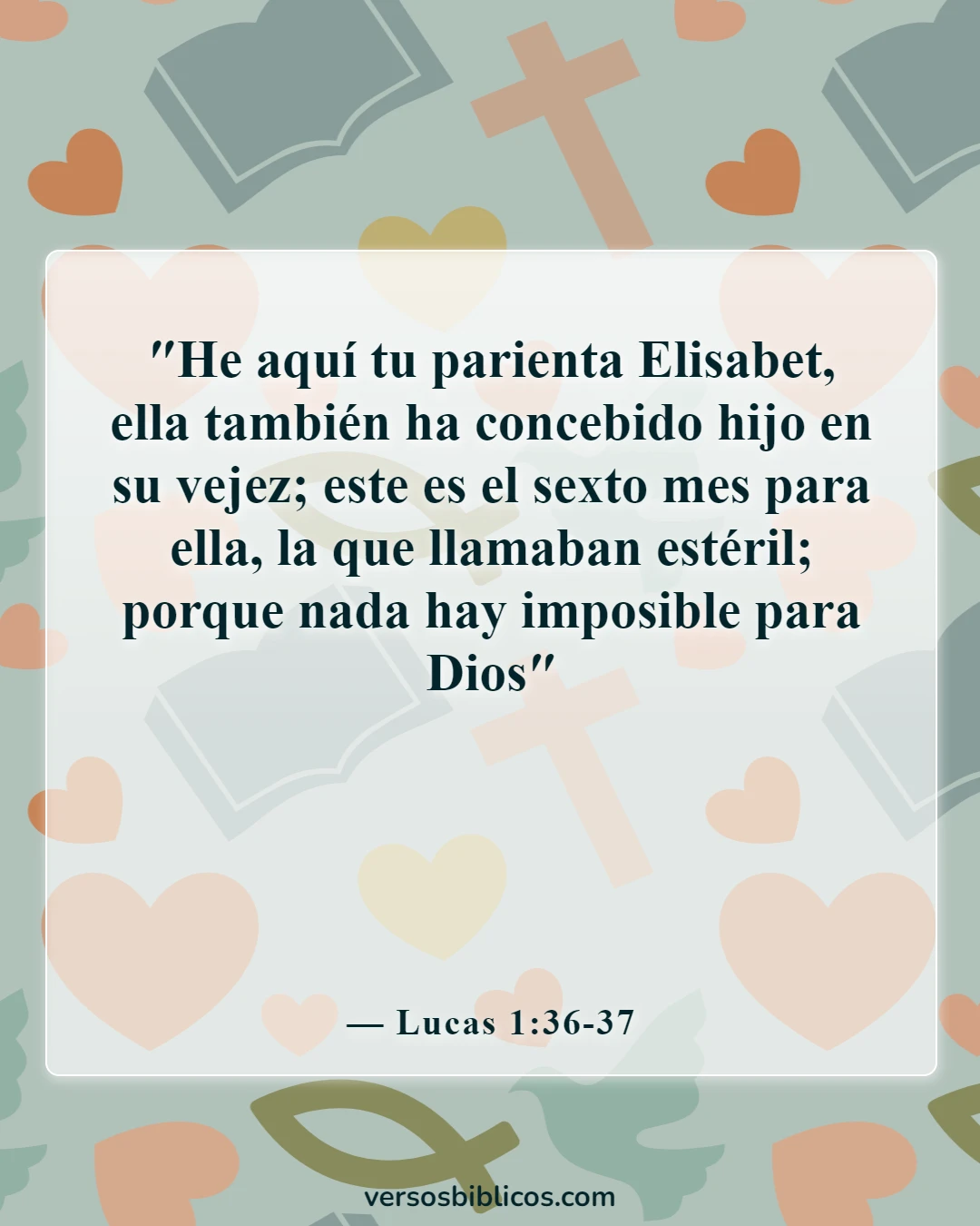 Versículos de la Biblia sobre problemas de fertilidad (Lucas 1:36-37)