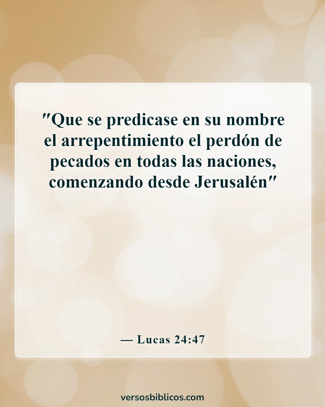 Versículos de la Biblia sobre misión y extensión (Lucas 24:47)