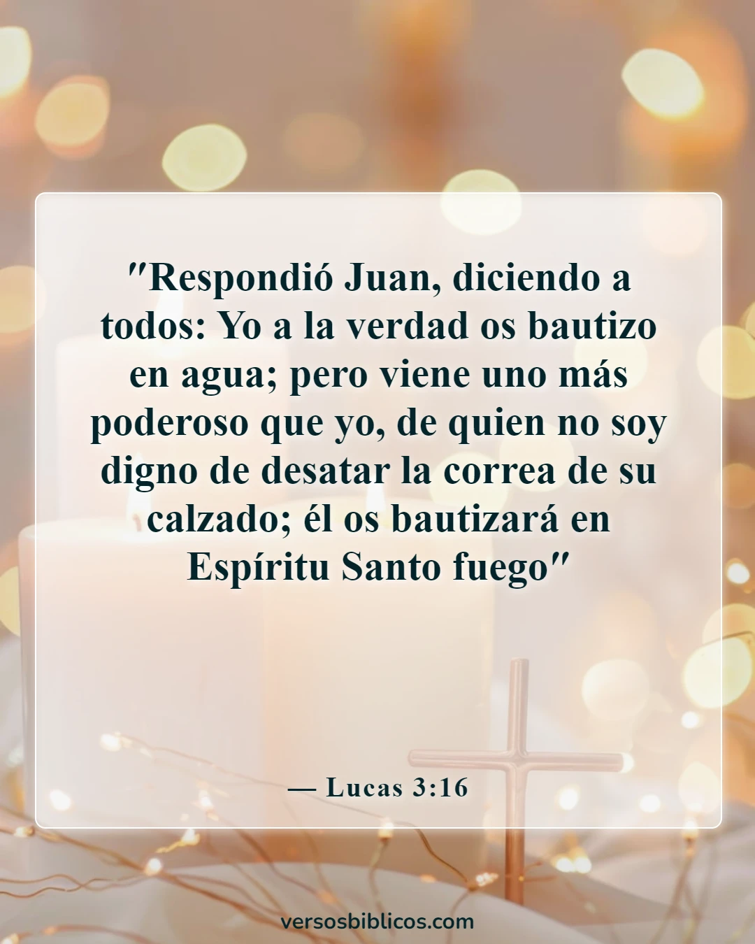 Versículos de la Biblia sobre En llamas por Dios (Lucas 3:16)
