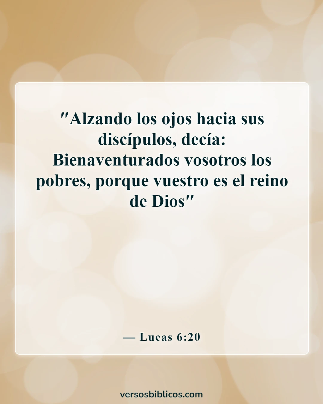 Versículos de la Biblia sobre Jesús enseñando a sus discípulos (Lucas 6:20)