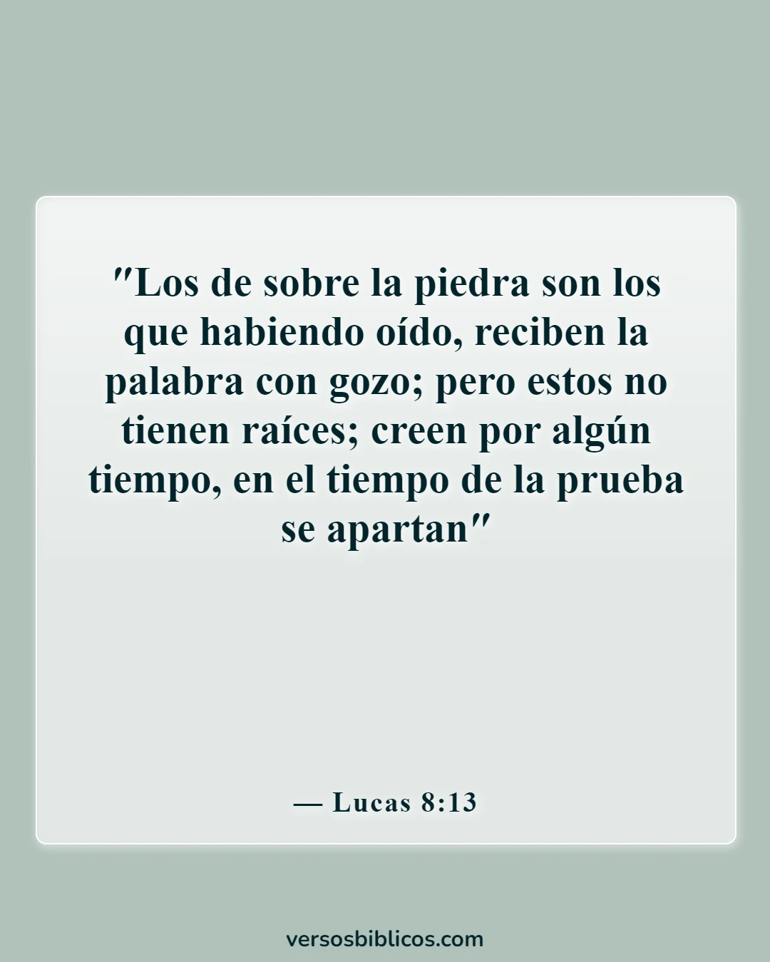 Versículos de la Biblia sobre las advertencias de Jesús (Lucas 8:13)