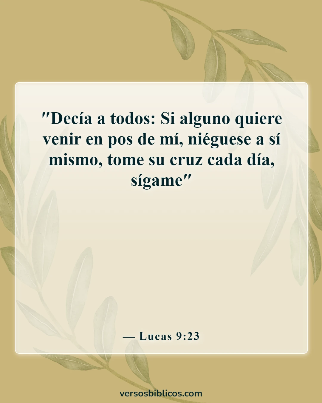 Versículos de la Biblia sobre viajes (Lucas 9:23)