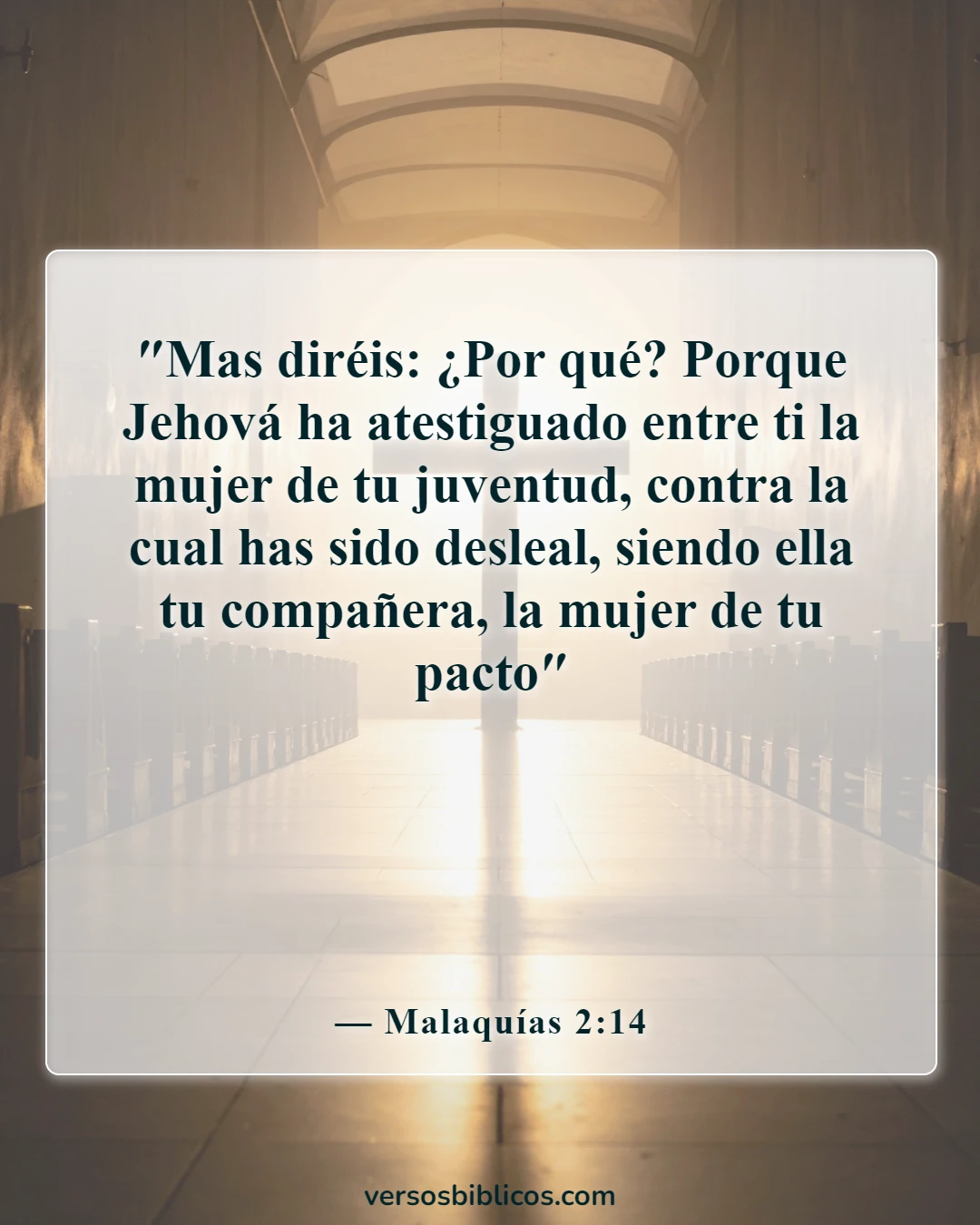 Versículos de la Biblia sobre marido y mujer (Malaquías 2:14)