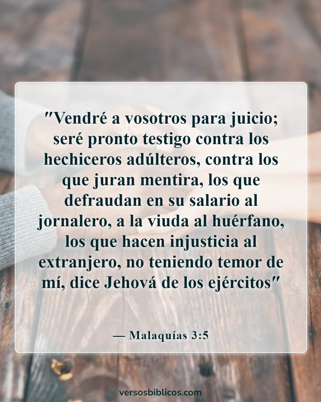 Versículos de la Biblia sobre la magia (Malaquías 3:5)