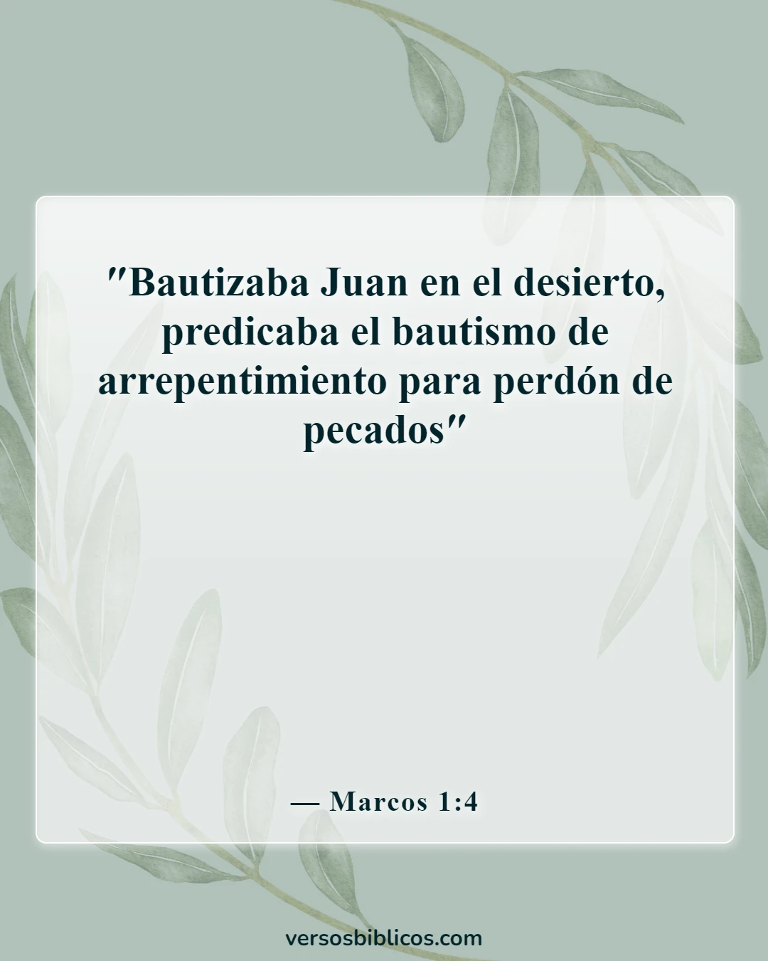 Versículos de la Biblia sobre los bautismos (Marcos 1:4)