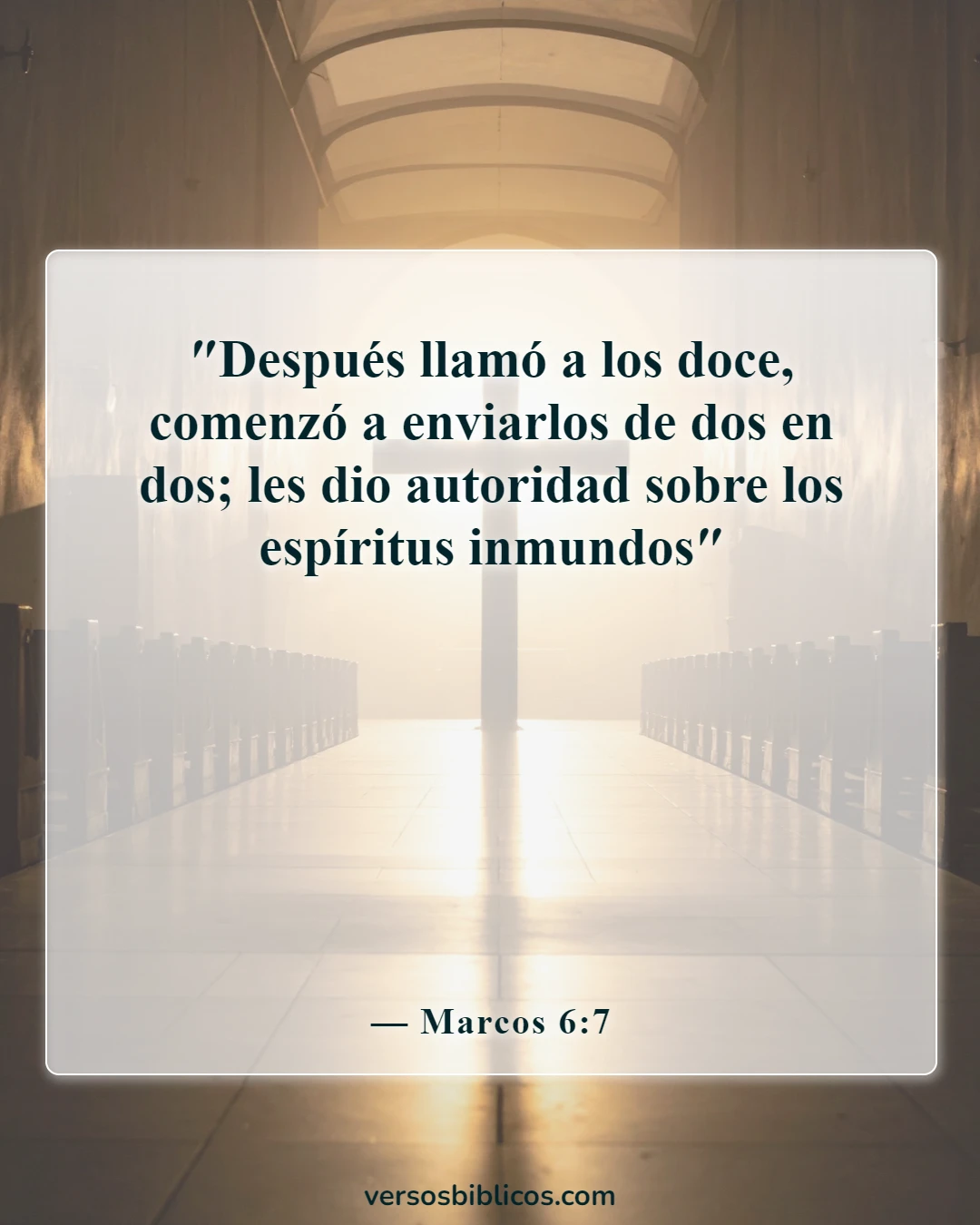 Versículos de la Biblia sobre Jesús enseñando a sus discípulos (Marcos 6:7)