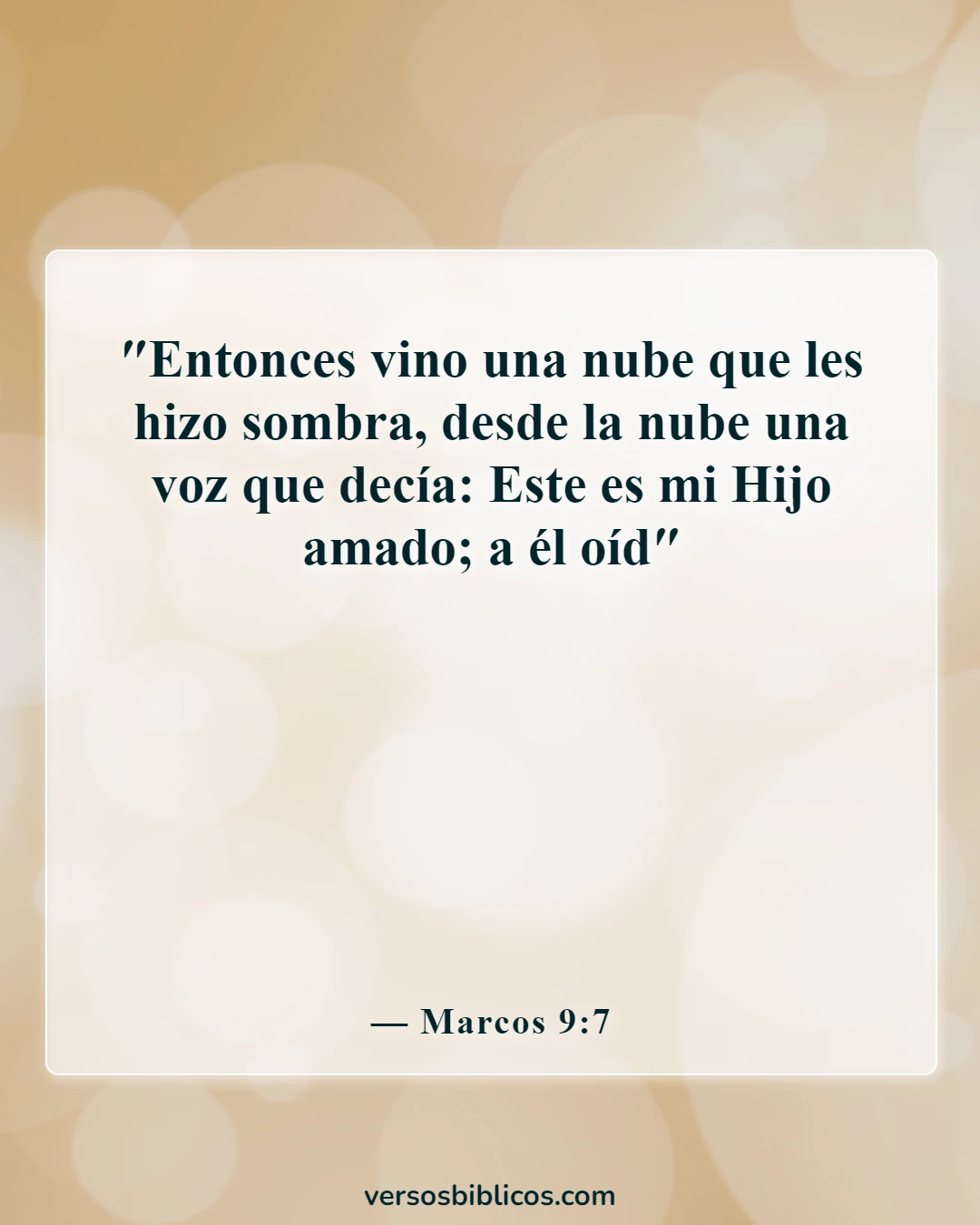 Versículos de la Biblia sobre escuchar (Marcos 9:7)