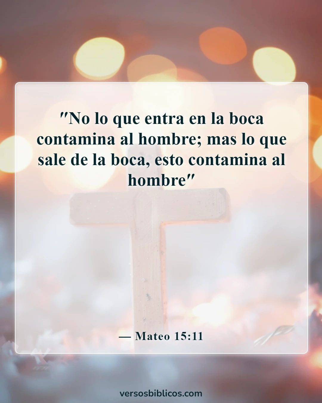 Versículos de la Biblia sobre malas palabras (Mateo 15:11)