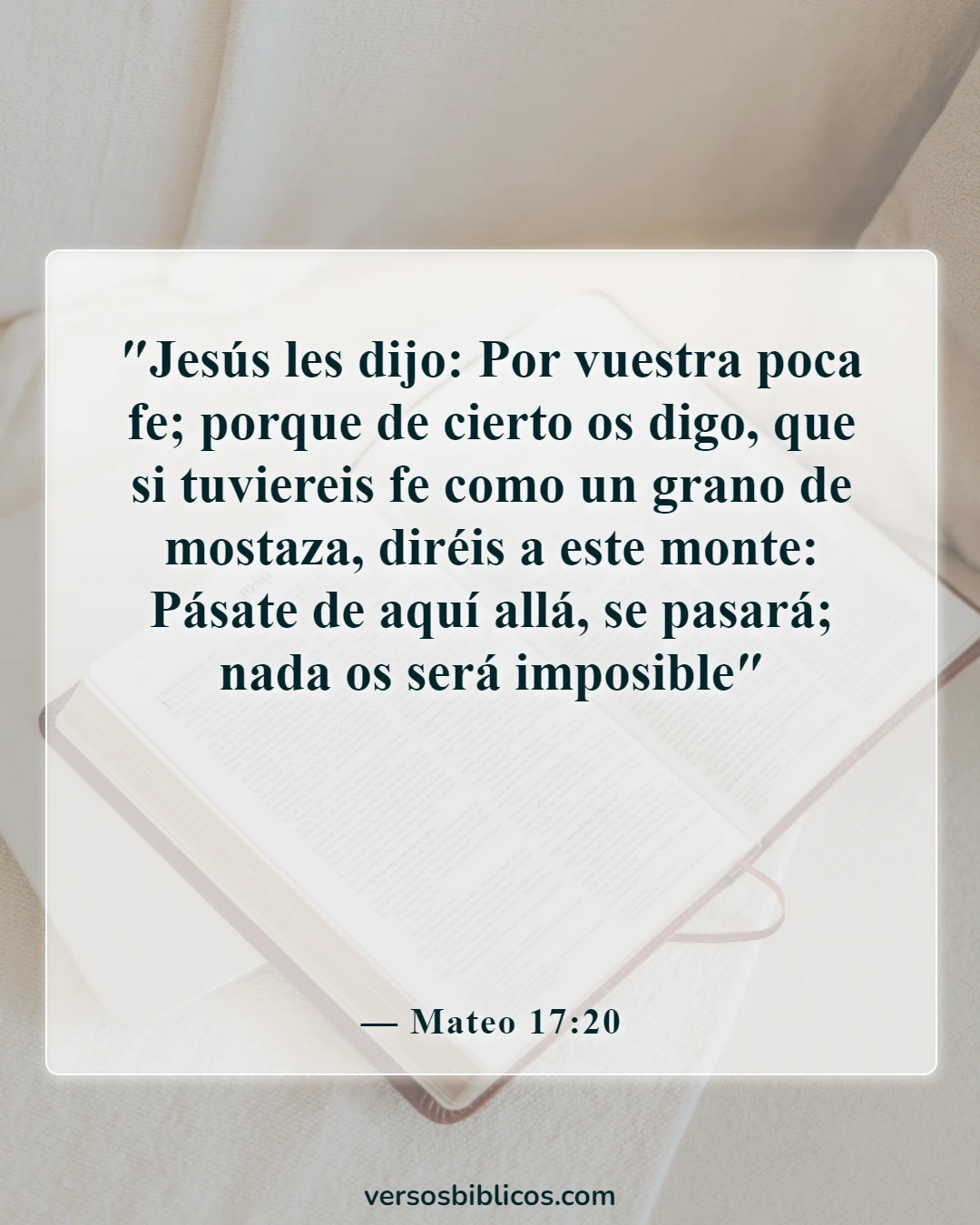 Versículos de la Biblia sobre el ejército de Dios (Mateo 17:20)