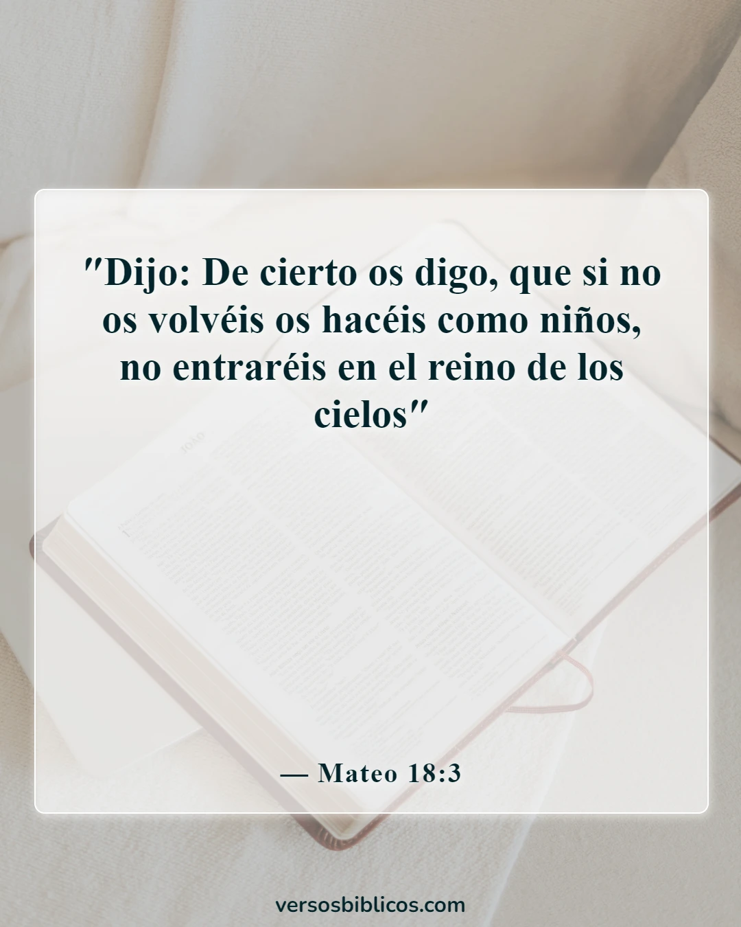 Versículos de la Biblia sobre la enseñanza a los niños (Mateo 18:3)