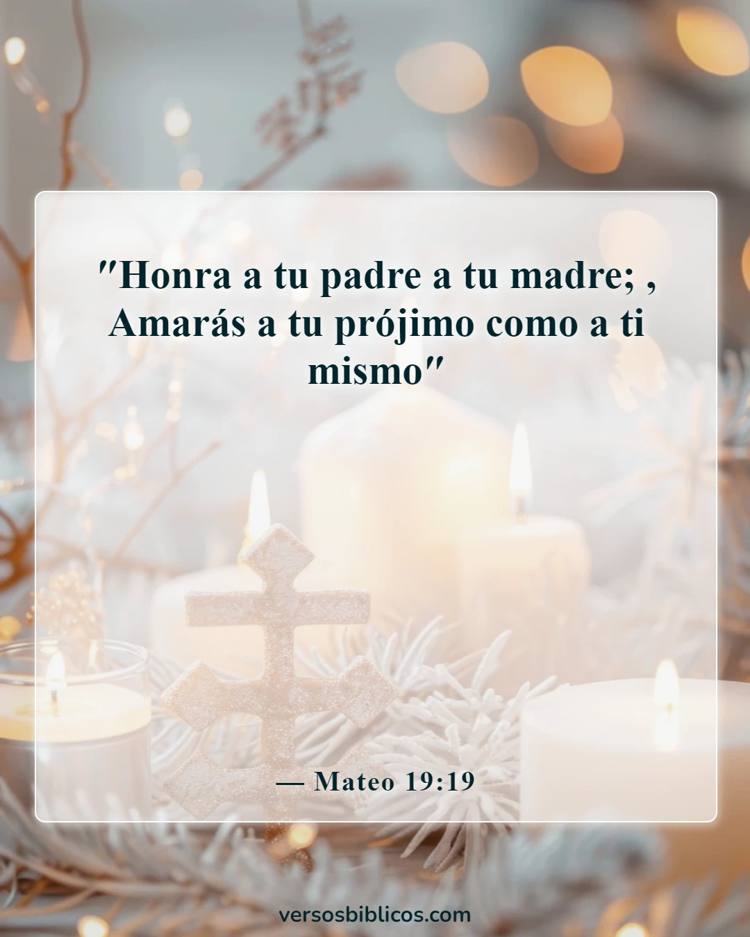 Versículos de la Biblia sobre el cuidado de tus padres ancianos (Mateo 19:19)