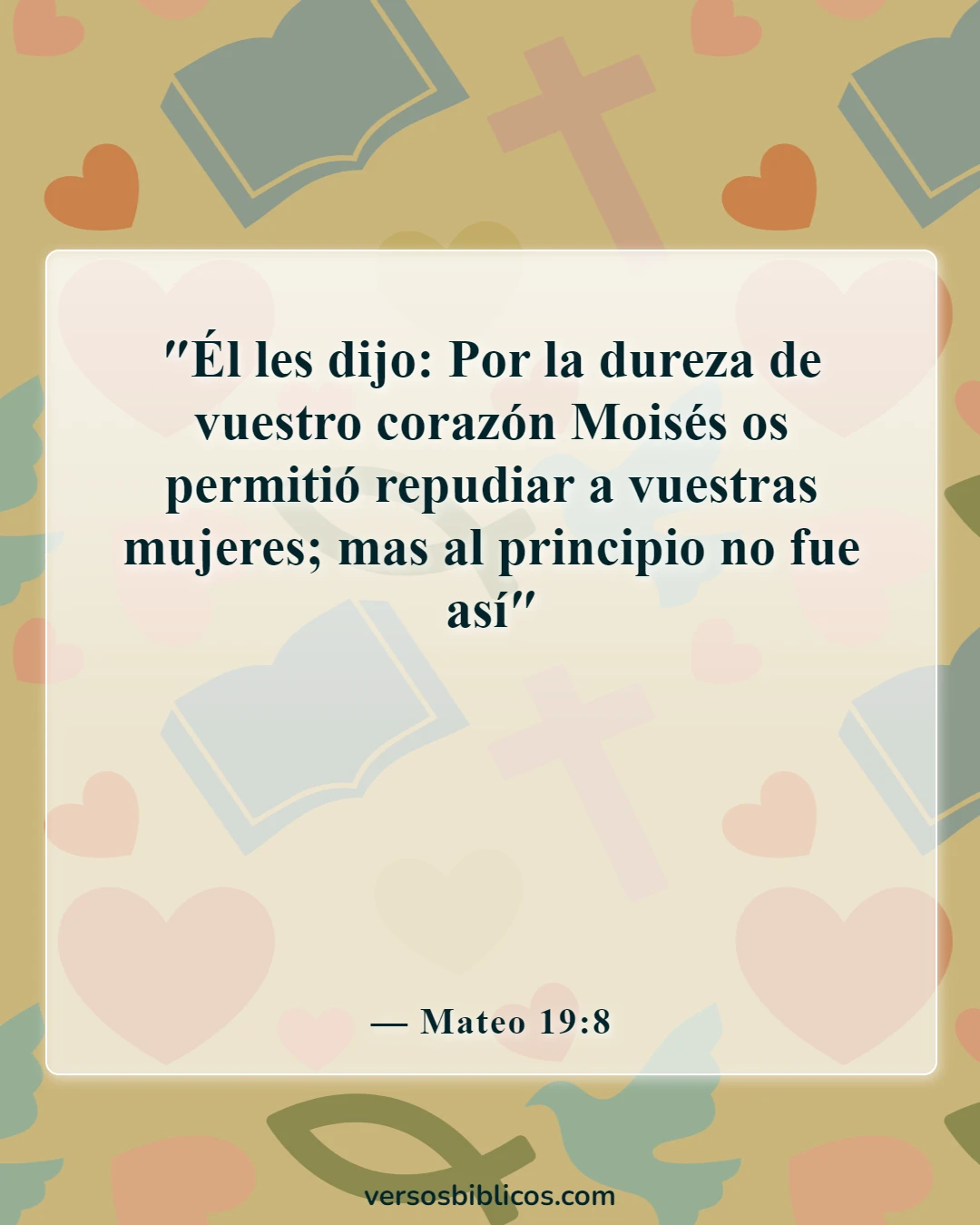 Versículos de la Biblia sobre la mujer divorciada (Mateo 19:8)