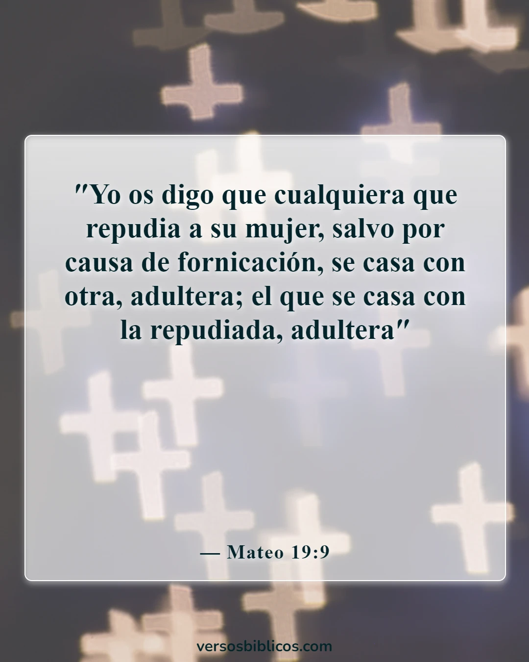 Versículos de la Biblia sobre la mujer divorciada (Mateo 19:9)