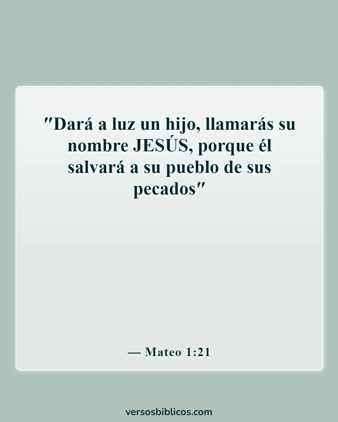 Versículos de la Biblia sobre Jesús (Mateo 1:21)