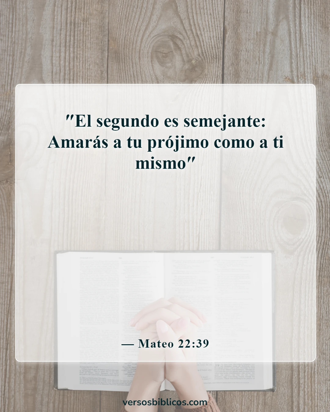 Versículos de la Biblia sobre amar al prójimo (Mateo 22:39)