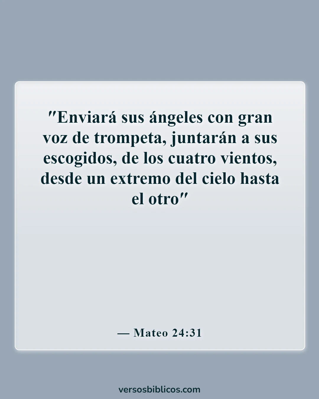 Versículos de la Biblia sobre el rapto (Mateo 24:31)