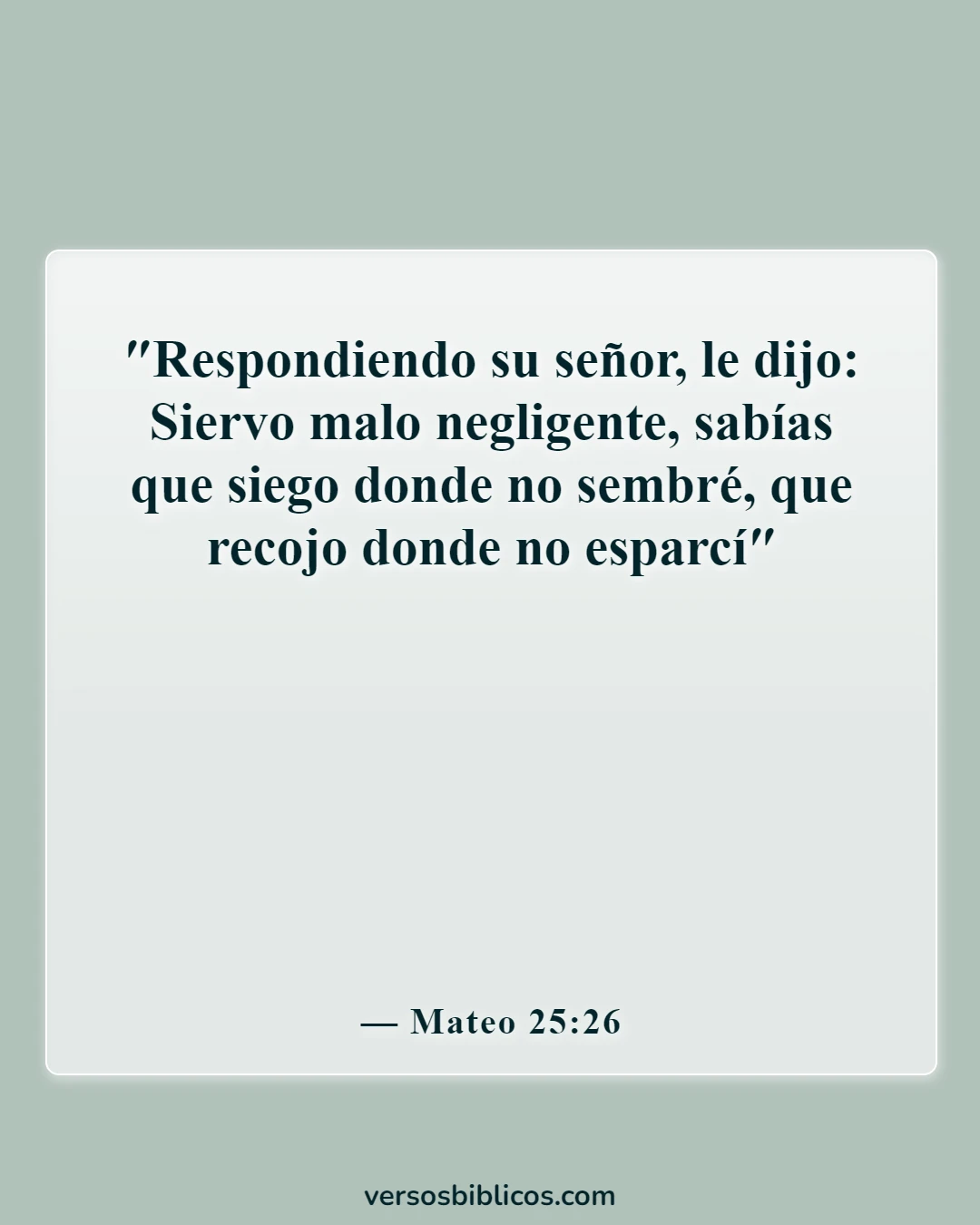 Versículos de la Biblia sobre la procrastinación (Mateo 25:26)