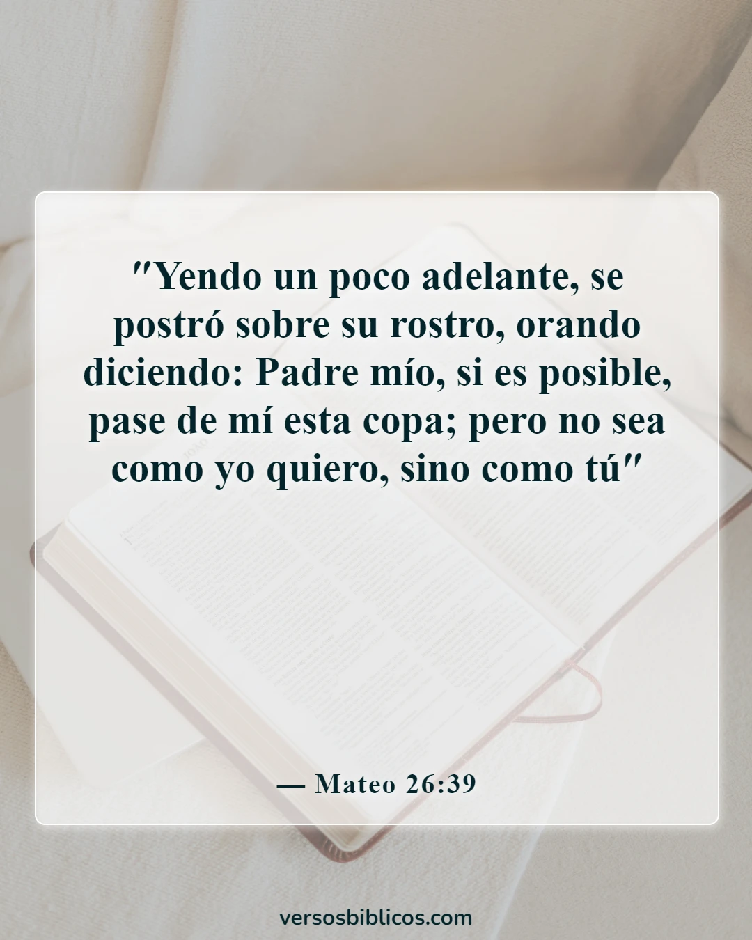 Versículos de la Biblia sobre no sentir la presencia de Dios (Mateo 26:39)