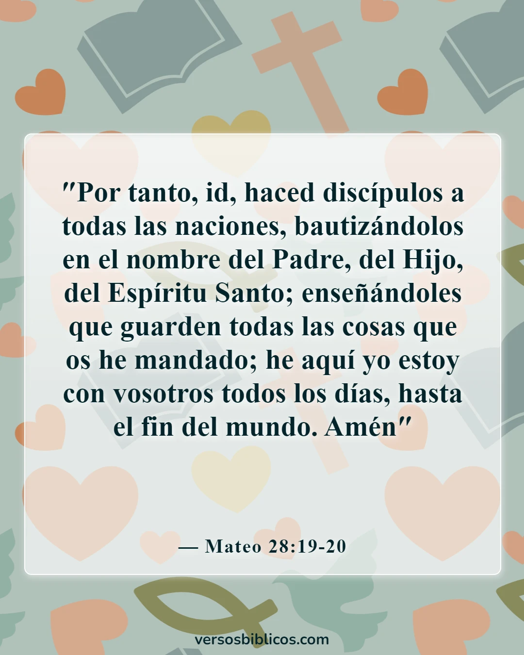 Versículos de la Biblia sobre vivir la vida con propósito (Mateo 28:19-20)