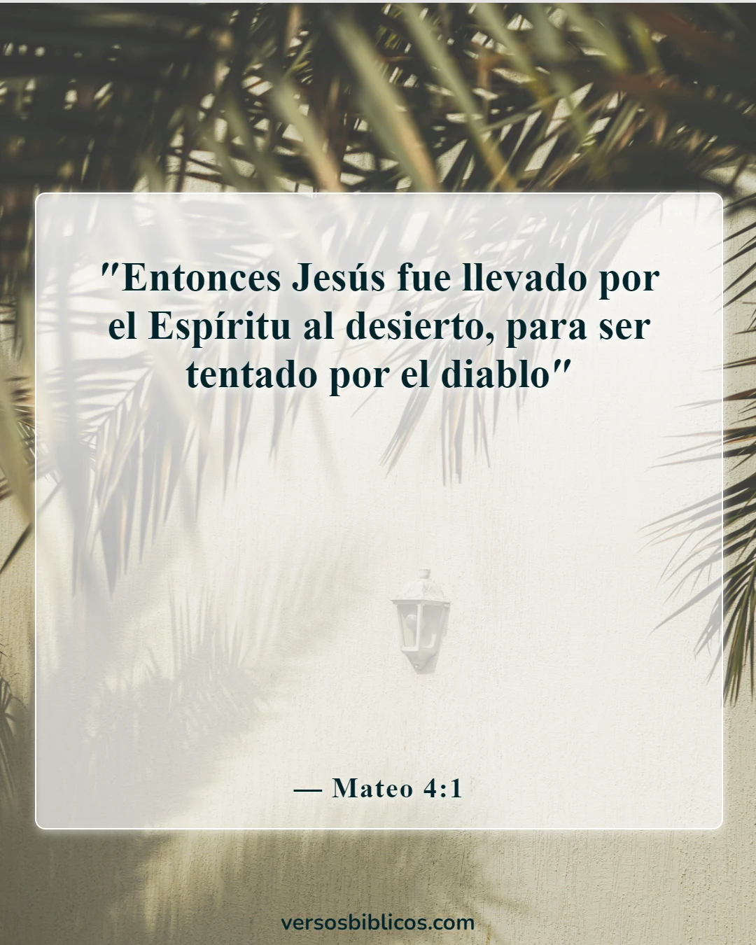 Versículos de la Biblia sobre la soledad (Mateo 4:1)