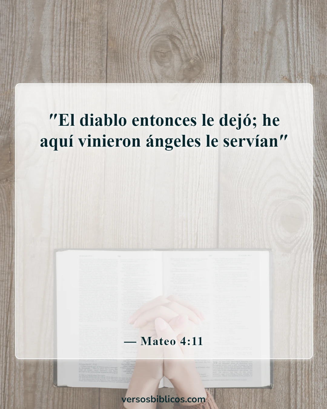 Versículos de la Biblia sobre los ángeles que te cuidan (Mateo 4:11)