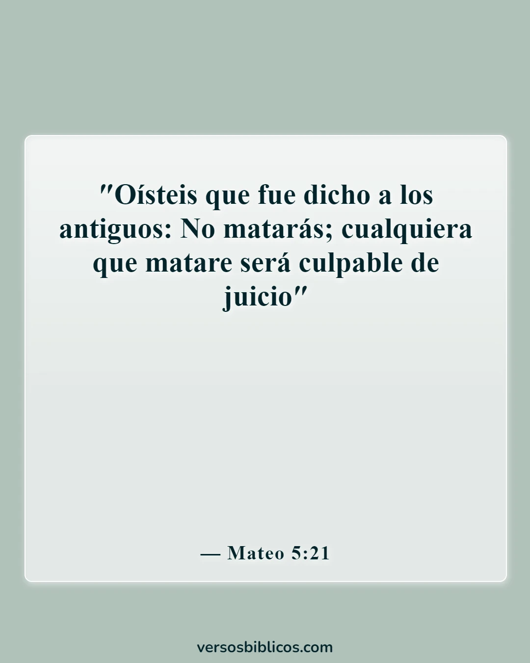 Versículos de la Biblia sobre el asesinato de inocentes (Mateo 5:21)